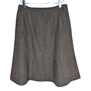 Sundance Womens Brown Wool Blend Herringbone Skirt Size 4 Dark Academia Preppy